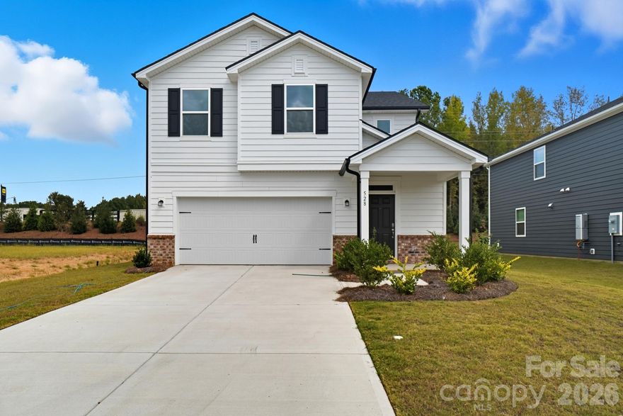 This home is Available Now! Welcome to this inviting two-story Energy Star Certified home offering 3 bedrooms, 2.5 baths, and a versatile loft space. The open floor plan creates a seamless flow between the living, dining, and kitchen areas. The kitchen features a gas range, optional island, and plenty of counter space for meal prep. Luxury vinyl plank flooring enhances the entire first floor. Upstairs, the spacious primary suite includes a dual sink vanity, large garden tub and a tile-surround shower, providing a relaxing retreat. Thoughtful design and modern finishes make this home both functional and comfortable. Enjoy the community green space and garden with a charming gazebo.  Located near the highly rated York School District schools, this neighborhood offers an ideal environment for everyone. Enjoy easy access to outdoor recreation and local farms, perfect for weekend adventures and fresh produce. Benefit from the low taxes of South Carolina and York County while being conveniently close to the vibrant towns of Clover, York, and Rock Hill. Embrace a lifestyle of tranquility and convenience in your new community.