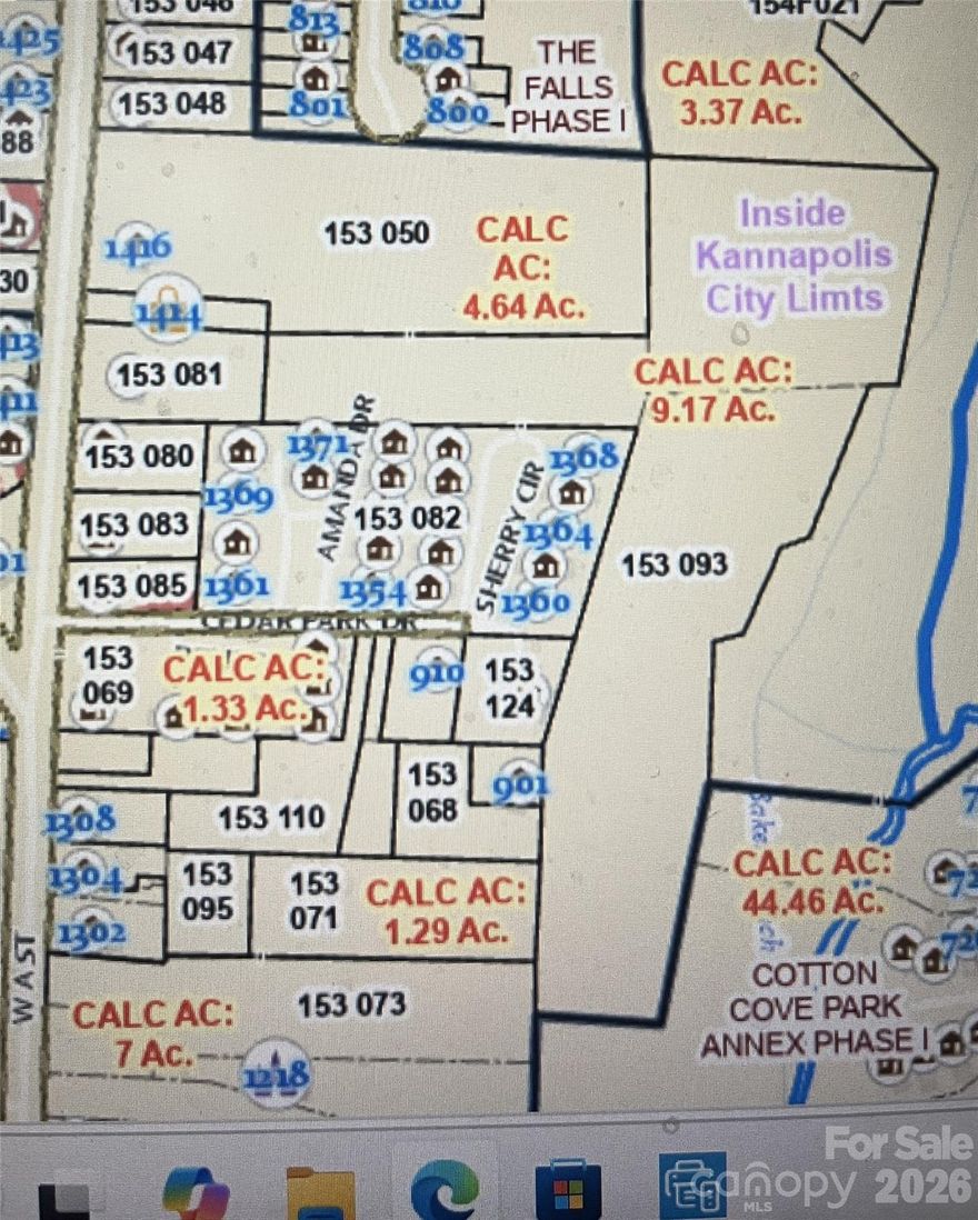 GREAT LOCATION!!! Priced to SELL!!  Just .6 mile from the Loop Rd in the newly revitalized town of Kannapolis.  The road frontage is approx. 178 ft.  Near Baker's Creek Park, 1275 West A St with ball field, tennis courts, pickle ball courts and walking trails.  Also, near Village Park, 700 West C St with splash pad, carousel, train ride and host to numerous concerts open to public. Loop Rd takes you to West Ave where you can attend a ball game at the Cannon Ballers stadium, eat at one of the great restaurants or shop in one of the Unique boutiques.  There is city water available but at this time there is a Wait List for wastewater allocation for city sewer. However, the city will allow a development built on the property with septic tanks.  The property will need to be perked through Rowan County Health Department to determine number of houses that can be built on property. Gas is available.  NOTE: There is approx. 5 acres of 1416 West A that will not be included in the sale.  The property line between 1416 West A St and 1412 West A St will be moved 50 feet into 1416 West A St property and 50 ft around the perimeter of lot.  Approximately .5 acres will be removed and not sold from 1416 West A St and added to 1412 West A St. Minimal flood area.  FEMA Map attached.  Conv to I-85.
