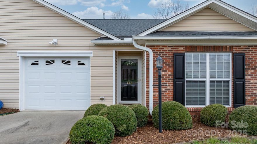 Living doesn't get much easier than this. One level town home.  Enjoy a true "ready to move into" home.  This townhouse features two  primary bedrooms with one in the front of the home and one in the back. From the near level driveway or one car garage step into this updated home. The hallway leads to an open concept living, dining kitchen area. Out the back door is a large screened in patio. The layout of this home provides for a great flow plus large bedrooms. The updated kitchen has stainless steel appliances and a well placed island. The Morgan Trace Community is  private with one way in and one way out yet convenient to downtown Valdese and a few minutes to I-40. Valdese is a great small town with concerts, dining and car shows. Enjoy walking throughout the community and socializing or spending time in your own private screened in patio.  Some of the homes in this community have steeper driveways. This drive is almost level as you pull into your one car garage.