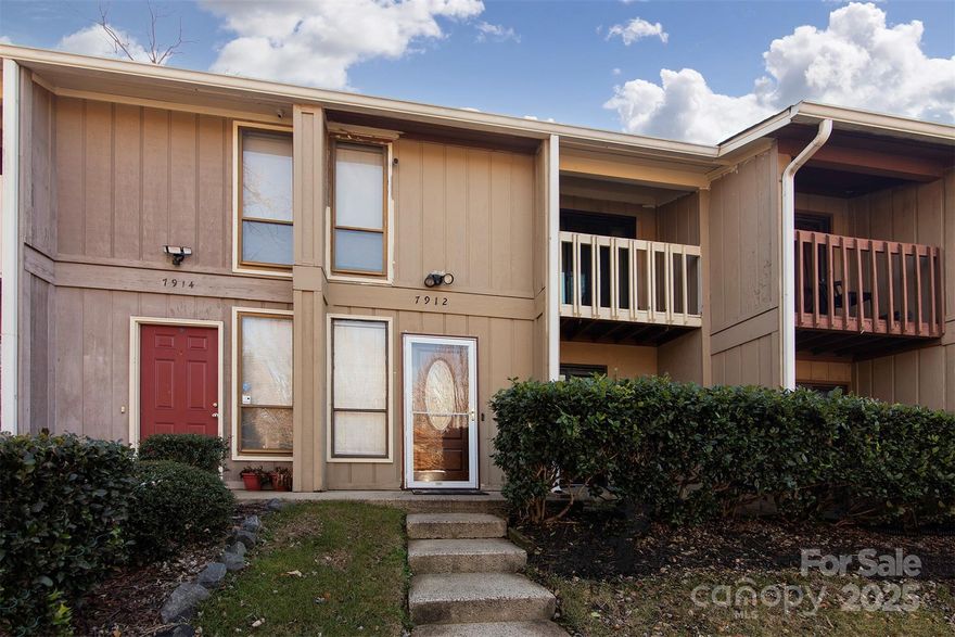 Spacious townhome conveniently located near top South Charlotte and Pineville amenities. Both bedrooms feature en suite bathrooms and double closets for ample storage. The living room features a stone fireplace. Washer, dryer, and refrigerator are included. The Monthly HOA fee covers water. Investor-friendly opportunity! Don’t miss out on this fantastic home! This Home qualifies for 100% financing with NO PMI, in addition can also take advantage of Down Payment Assistance.