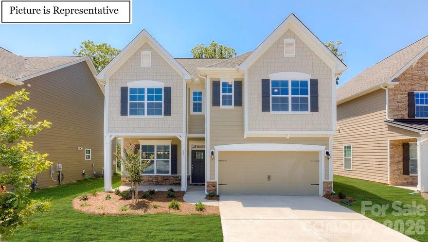 BRAND NEW CONSTRUCTION in Huntersville! This stylish Verwood home is nestled in the 1st phase of the community. You're greeted by elegant coffer ceilings in the dining room and 9ft ceilings on the main level. Entertain in a beautiful kitchen adjacent to a gorgeous sunroom, granite tops, SS appliances with gas stove. Kitchen opens to a spacious family room with cozy gas fireplace. Expansive master retreat, large primary w/ dual vanities, shower with semi-frameless glass, and large walk-in closet. Upstairs also find all 4 bedrooms and 2 full bathrooms. All homes include a tankless water heater, our new home is connected smart home feature, & full sod landscaping. Homesite 68. One of the best parts of this opportunity is that buyers can take the home to our Design Center, where you’ll be able to pick your finishes, choose your colors, and semi-customize the home to match your personal style from top to bottom. From cabinets and countertops to fixtures and flooring, you get the chance to make it uniquely yours. A perfect choice for anyone wanting the benefits of new construction with the freedom to personalize every detail.