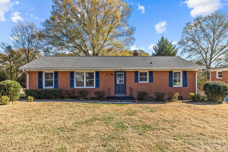 Fully renovated brick home just blocks from downtown Pineville!
The home has been renovated with a modern look featuring matte black finishes throughout.  Updates to the kitchen include new stainless steel GE appliances, white shaker cabinets, quartz countertops, and a transom bringing in abundant natural light.  The primary suite features a rebuilt bathroom, oversized vanity, and shower stall.  The opposite side of the home features three bedrooms, including a large corner room (former primary bedroom).  There is a large laundry room / pantry off that kitchen that opens to a massive rear deck.  New LVP installed, freshly painted, and move-in ready. Marine Drive is a quiet, no outlet street, the home is one block away from Pineville Elementary School and a short distance to shopping and dining options in downtown Pineville.  Easily situated one mile from Carolina Place mall and the entrance to I-485 along with Atrium Health Pineville Medical Center.  No HOA!