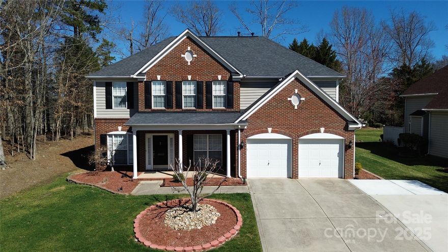 YOUR SEARCH HAS ENDED! Situated on a large private lot & surrounded by trees, this 4BR/3BA beauty is IMMACULATE & MOVE-IN READY! Step in to the wide tile-covered foyer feat. chair rail/crown molding & arched entry details. Gorgeous Brazilian Cherry hrdwd floors thru-out 1st & 2nd floors. DR features more beautiful trim detail including tray ceiling. Amazing level of beautiful trim detail throughout! Neutral paint & ready for your personal touches! The beautiful tile continues thru to the FAM RM, BRKFST area & KIT. FAM RM features a corner gas-log FP w/niche for all of your electronic components. Large KIT w/granite counters perfect for entertaining! Convenient BR w/full BA on the main. Upstairs, is a HUGE open bonus room w/wet bar, primary suite w/drop-dead gorgeous BA upgrade...granite counters, porcelain & travertine tile. Two add'l BRs, updated BA & laundry complete 2nd floor. Over $50k in updates! Cabarrus County schools/taxes. Enjoy quiet evenings on the patio. Welcome Home!