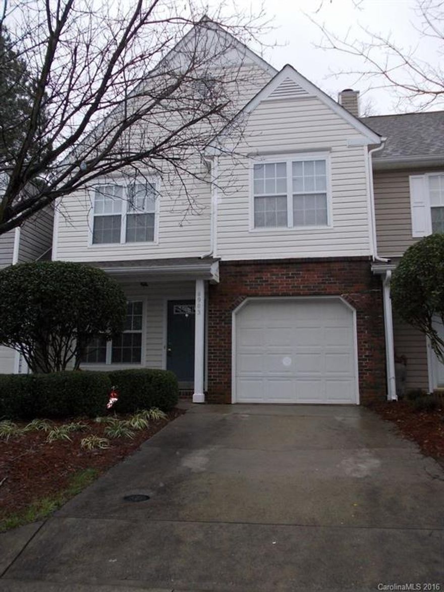This 2 story townhome features 3 bedrooms, 2.5 bathrooms and over 1600 square feet. It has a large living/dining room, great kitchen and den with fireplace. Master has dual vanity and large closet. The home also has a private patio and is just behind the community pool. Located in Southgate Commons off of Rea Rd near Ballantyne. Close to shopping, dining and easy access to I-485. Uptown or I-77 just minutes away.