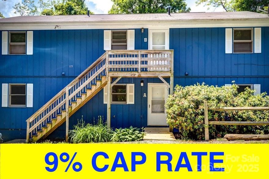 9% CAP RATE - TWO DUPLEXES, 4 TOTAL UNITS, 16 TENANTS WITH THEIR OWN PRIVATE ROOM / 8 BATHS - WITH
PARKING minutes from downtown Boone and the campuses of App State and CCC&TI. Current leases grossing $148,800 annually. With a new roof on 573 and some with recently updated kitchens, counter tops, flooring and fixtures these duplexes are a tremendous turn-key opportunity for any investor in the strong Boone rental market. These units offer ample on-site parking and are close to college campuses, shopping, restaurants, and all Boone has to offer. Floor plans in photos with unit square footage provided by the seller. Current gross rent is $148,800 for the Aug '25 - July '26 lease term. Tenants are responsible for all utilities and trash pickup. 24-hour notice is required for showing. Photos were taken previously, when units were unoccupied. Unit finishes vary slightly. Total square footage represented is from appraiser measurements provided by the seller.