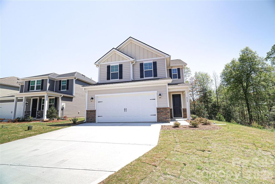 Beautifully finished new construction home in the Rivercross Community. The home features smooth 9' ceilings on the main level, upgraded interior doors, and durable flooring installed throughout. The kitchen offers stainless steel appliances, quartz countertops, a large island, and crisp white cabinetry with modern hardware. The primary suite includes raised-height cabinetry, quartz counters, and dual undermount sinks. Secondary baths feature matching finishes and coordinated brushed-nickel fixtures for a cohesive look. Energy-efficient systems include a high-efficiency heat pump, programmable thermostats on each floor, enhanced insulation in walls and attic, LED lighting, and an electric water heater. Additional conveniences include an EV-ready outlet in the garage, cordless window blinds, and organized shelving in closets, pantry, and laundry. Exterior highlights include fiber-cement siding, architectural-style roofing, engineered structural systems, a concrete front porch and rear patio, and established sod for great curb appeal. A move-in-ready home with modern finishes, thoughtful upgrades, and quality construction throughout.The Rivercross Amenity Center features a Clubhouse, Fitness Center and Pool. The clubhouse serves as a gathering place for scheduled community events and programs. Stocked with new exercise equipment, the fitness center is perfect for residents who would like to stay in shape and live healthy. Lastly, the community pool is the perfect place to lounge, take a dip and stay cool during summer. Up To $9,000 in buyer incentive money! Must use builders preferred lender and closing attorney. Home must close in 30 days!