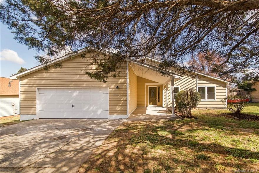 Nicely upgraded spacious 3 bed, 2 bath ranch! Over 1800 sqft minutes from 485 & Ballantyne! Computer nook & breakfast area! Spacious sunroom off dining room! New HVAC, 200 electrical amp, laminate flooring, new interior/exterior paint, tile, kitchen/bathroom cabinets, double-pane windows, appliances, granite countertops, hardware, fixtures, carpet!  Wood burning fireplace! New garage door for 2 car attached garage. Additional detached garage in back for more storage! Nothing to do but move in!