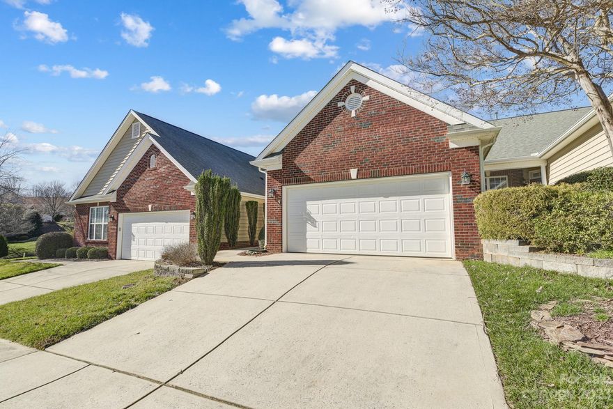 No maintenance living in Fort Mill. 1 story townhome in Four Seasons with beautiful view of pond and open area. Open floor plan with kitchen island, vaulted ceilings and gas log fireplace. Plantation shutters. Spacious primary bedroom with walk in closet and bath with garden tub, walk in shower and double sink vanity. Large laundry room with sink and shelves. 2 car garage. Flex room could be formal dining room, office, or den. Or even enclosed to make a 3rd bedroom. Washer/dryer and fridge remain. Easy walk to club house and all of Four Seasons great amenities such as tennis, fitness center, sports courts and pool. Four Seasons is in a great location very close to I-77 and shopping right off Gold Hill Road just south of Charlotte. Enjoy low York County taxes and easy living in this 55+ community!