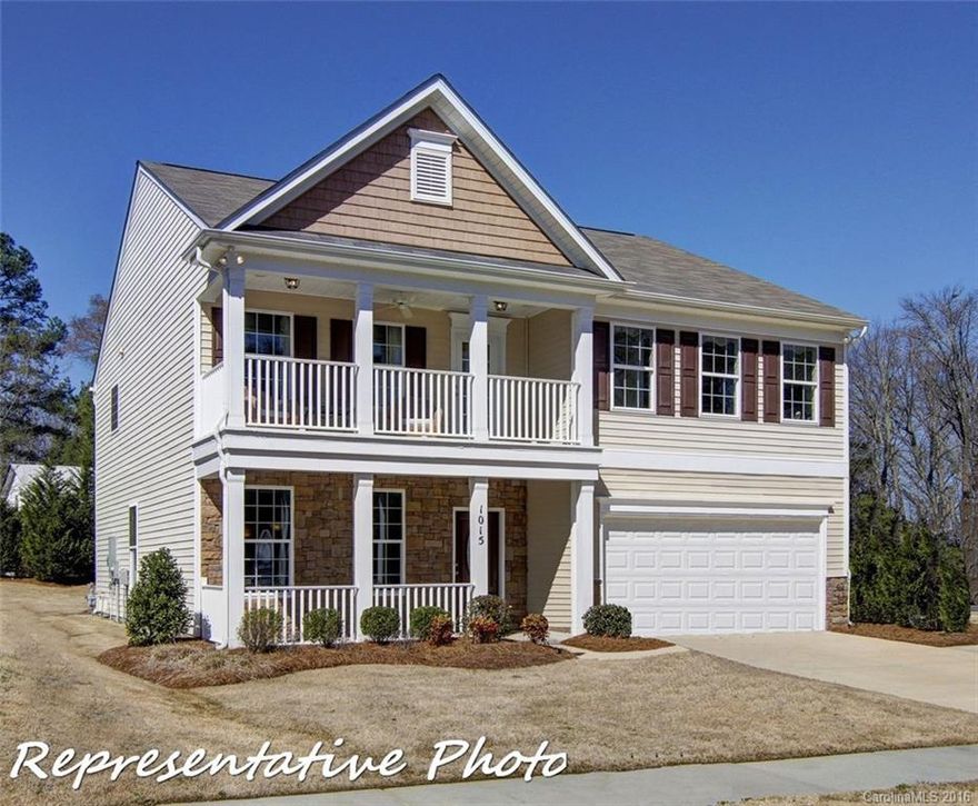 Beautiful home with tons of living space! 2nd story porch will provide the perfect spot for morning coffee or evening sunsets! Ceiling fans, carriage style garage door, crown molding, upgraded interior paint, iron rail and pickets and upgraded flooring on first floor! Premier Kitchen includes upgraded birch cabinets, granite countertops, cabinet hardware, backsplash, recessed lighting and stainless appliances! Come see this gorgeous home today!