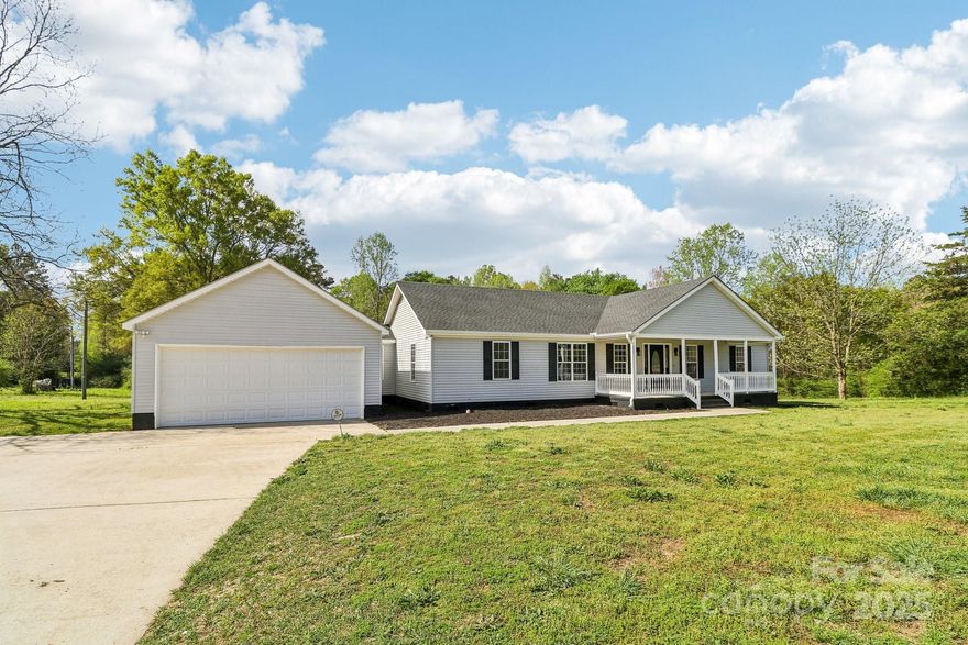 Welcome to 1676 Starmount Circle – a beautifully renovated ranch-style home offering the perfect blend of modern upgrades and peaceful living on a generous 2.25-acre lot. This thoughtfully designed residence features a desirable split-bedroom layout with the primary suite on one side and two secondary bedrooms on the other, ideal for privacy and functionality. Step inside to a bright and open floor plan, where the kitchen steals the spotlight with a beautiful island and modern finishes. The updates continue throughout with brand new roof w/5 yr warranty, new gutters, new HVAC, new LVP flooring, stylish bathroom vanities, new kitchen appliances w warranties, a new deck for outdoor enjoyment, and a breezeway leading to a spacious 2-car garage with brand-new doors.  A new vapor barrier installed and drain extensions to the back, french drains installed around entire home. Located in a quiet, established area of Lancaster with no HOA.