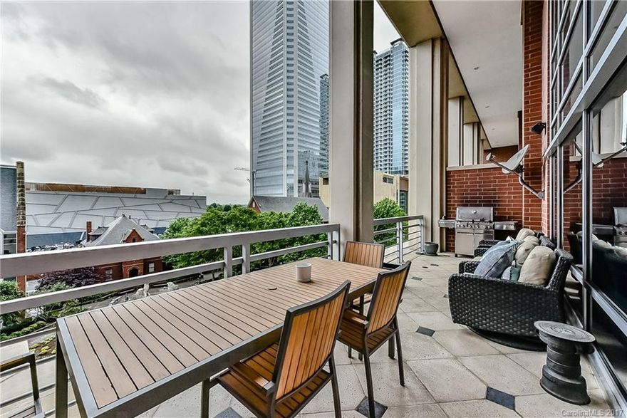 This Uptown at its finest!! One of the few large condos uptown in one of Charlotte's sought after buildings. Two story 4 bedrooms, 4/1baths. Soaring windows in the 2 story family rm, hardwoods in the living areas. Unbelievable space. Huge kitchen with island Huge loft/bonus area. Huge balcony overlooking The GREEN. Two masters. One on main and one on second floor. You have to see this place to believe it. These are rare and don't come around often, walk to shopping, restaurants, museums...