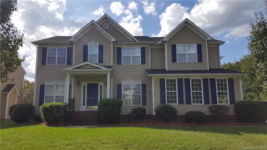 This beautiful home sits in the Weddington Ridge Subdivision. Of the many features it has, there are hardwoods downstairs in the foyer, great room, dining room, and powder room. Downstairs includes a study, which can be used as a 5th bedroom. The kitchen has granite countertops, stainless steel appliances, a pantry, and plenty of cabinet space.