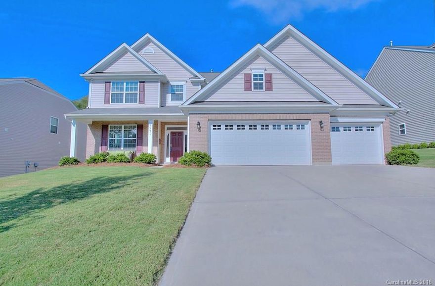 Stunning home in Almond Glen! Laminate wood flooring & crown moldings throughout lower level. Open floor plan w/ upgraded kitchen, large island, granite counter tops, SS appliances & upgraded cabinetry. Full bedroom & office on main. Large Master suite w/ trey ceilings & master bath. Spacious secondary bedrooms w/ built in closet systems. Loft area at Upper floor entrance. Spacious Private backyard with HOA tree buffer & extended patio. Close to shopping, dining & major highways. Welcome Home!