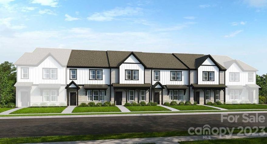 MLS # 4039333 Summer 2024 Completion! The Aspen plan is a two-story, new construction townhome in Harrisburg, NC. Beginning on the ground floor, an accommodating owner’s entry is accessed from the rear 2-car garage. Cross the threshold from the owner’s entry into an open-concept kitchen with a walk-in pantry and casual dining area. A spacious gathering area at the front of the home and a convenient half bath complete the first floor. The second floor offers an inviting layout that includes a sizable study at the top of the stairs, perfect for working from home. All three bedrooms, including the deluxe owner's suite with an impressive walk-in shower, are found on the second floor along with the conveniently located laundry room and secondary bath. Structural options include: tray ceiling in owners suite, owners bath 2, study in lieu of loft, and gourmet kitchen.