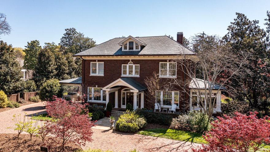 Stunning 1916 Myers Park home sits on an incredible .84 acre lot. The home has been beautifully updated and maintained. Right around the corner from the Duke Mansion this stately home has beautiful gardens, an inground swimming pool, a covered pergola and plenty of yard space to accommodate an addition of main level living space if desired. The gracious foyer features a sweeping staircase, and is flanked by formal living and dining rooms. 11 foot ceiling height on the main level of the home adds to the grand first impression. The primary bedroom suite is located on the 2nd floor along with 2 additional secondary bedrooms and bathrooms. The 3rd level has a bonus room and an additional bedroom and bathroom. The basement offers a laundry room, exercise room and wine storage.