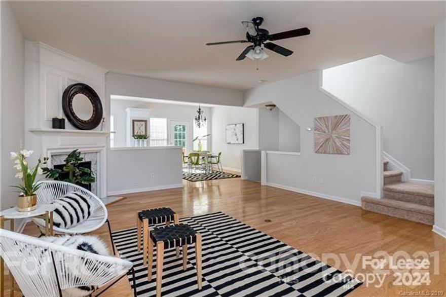 Very spacious townhome in the heart of Desirable South Park! Hardwoods floors, open floor plan with stainless steel appliances, tile backsplash, Corian countertops, tile bath floors all appliances included. Formal entryway on lower level leads to Flex room (Den/office/bed/bonus/gym/playroom-you pick!), Half Bath, Laundry Room and Garage Access. Main level is on the 2nd floor- features an open floor plan, large living with gas fireplace, open kitchen with breakfast bar/ island, dining area, half bath and deck. Upper level includes 2 Primary Bedrooms with private bath and walk in closets. Greenway entrance not even 1 block away! All appliances included, no water bill, community fire pit & dog stations. Walking distance to Popular Montford, Piedmont Row, coffee shops, Gyms, Harris Teeter, Park Road Park, mountain bike trails & nightlife!