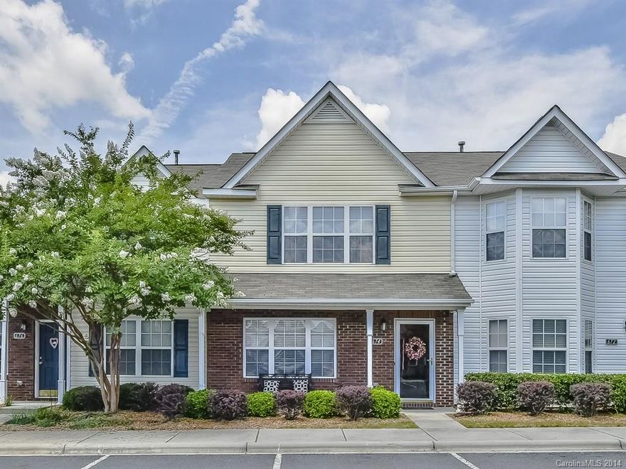 Fabulous Double Master Suite Townhome with charming Front Porch & PRIVATE Enclosed Back Patio!! Gated community with Cubana & Pool. Spacious Great Room with gas fireplace flows into Dining Area and adorable Kitchen with work island. Both Master Suites with vaulted ceilings, double sinks and walk-in closets. Full Laundry Room & closets galore, including outdoor storage closet. Perfectly located near I-77 and in award winning Fort Mill School District!