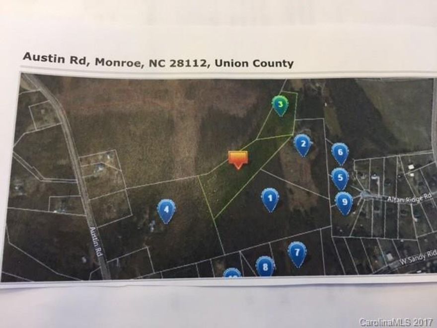 Almost 10 acres in Low Union county tax area.  Build your dream home her e.  Close to everything but still in the country