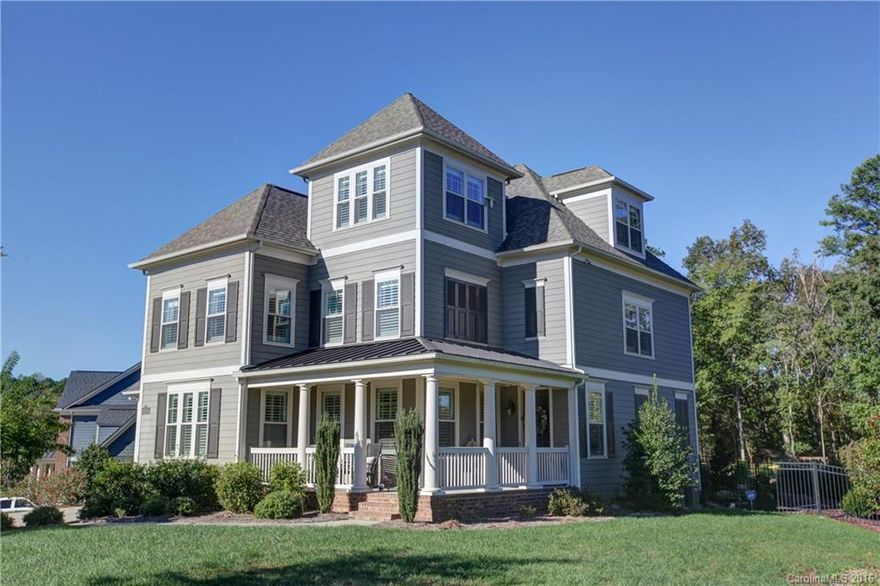 Classic Crafstman & full of charm from the wrap around porch to the sparkling in-ground pool, you will never want to leave home!  Loaded with features this 7 bedroom 5 bath home has extensive moldings thruout & wide plank hdwds on main Gourmet kitchen w/island, wall oven/microwave, gas cooktop, custom granite & ss appliances. Sought after Drop zone w/storage for on the go families. Covered terrace and extensive stone patio, fence, prof lndscpg w/pond,pool, hot tub, waterfall, firepit  MUCH MORE!