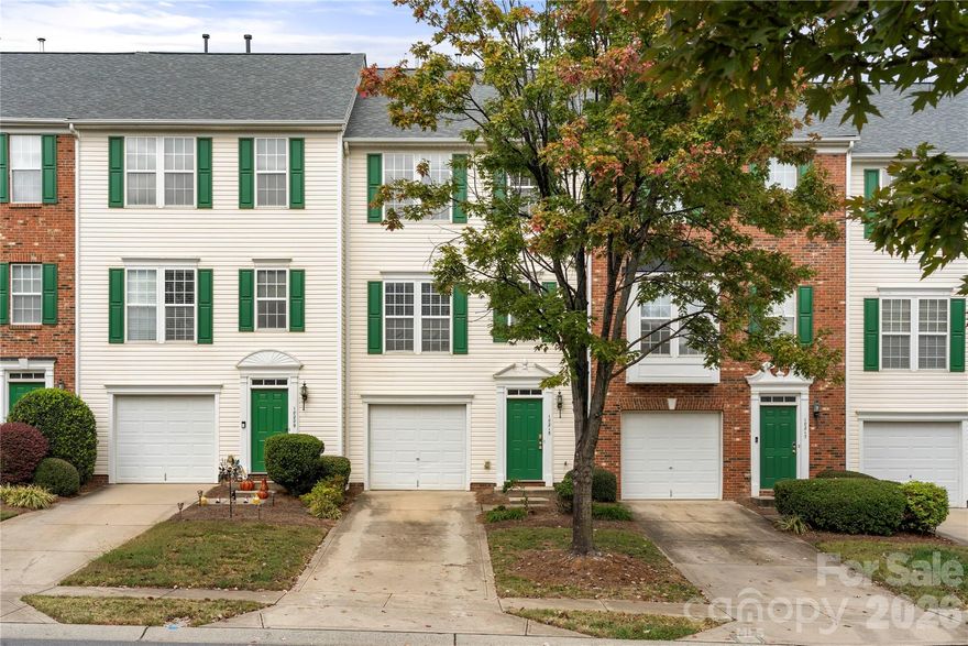 Discover this delightful townhome in the University City of Charlotte! Boasting 1927 square feet, it features two spacious bedrooms with generous closets. The open kitchen, with its inviting breakfast area, is ideal for casual dining. On the ground floor, a versatile, large room awaits—great for an office or bonus space. A large den ensures ample room for relaxation. Step outside to enjoy views of the lush common green space, enhancing your living experience. With a one-car garage and a new HVAC system (2024), convenience and comfort are prioritized here. Located near Interstate 85, 485, and UNCC, this home is perfectly situated for easy access to the best of Charlotte.  There are several great financing options available for this house for qualified buyers.  You might be able to take advantage of Bank of America Grants or 100% financing options!  In addition to great financing options, the sellers are offering $5,000 in seller-paid closing costs that you might be able to use to lower your interest rate.