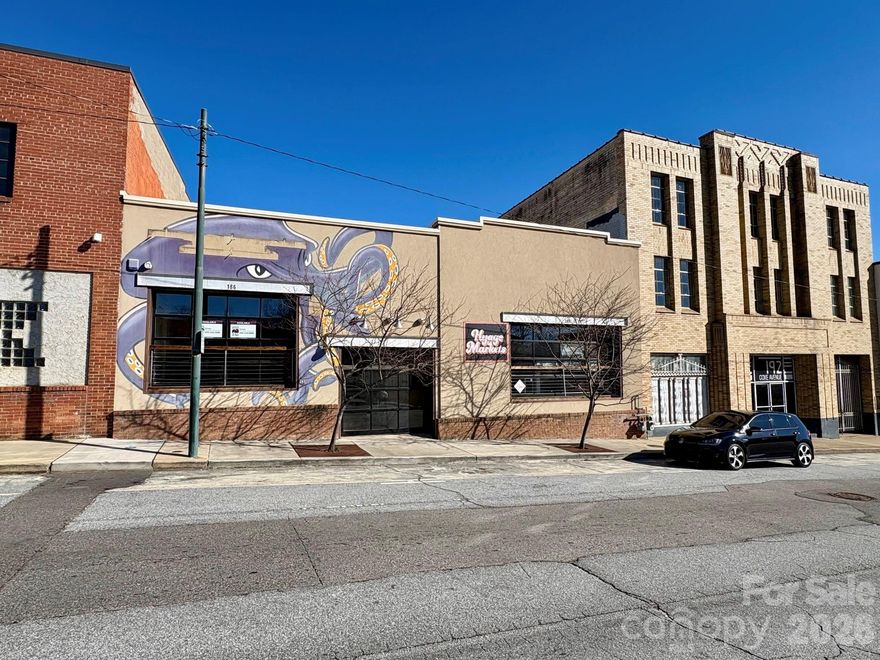Located in the heart of Asheville’s highly sought-after South Slope District, 186-188 Coxe Avenue offers a rare opportunity to acquire or lease a two-suite street-level commercial property in one of the city’s most active pedestrian corridors. Surrounded by award-winning breweries, restaurants, entertainment venues, professional offices and attractive residential developments, the building features two versatile suites with open floor plans, ideal for retail, showroom, office or experiential concepts. Polished concrete floors, high ceilings and flexible, clear-span layouts provide a modern, industrial aesthetic, while rear workroom space and secondary access from Collier Avenue enhance functionality for operations and deliveries.••Highlights••±5,150 SF street-level retail building on•0.12 acres zoned CBD•Two suites with open, flexible floor plans•Polished concrete floors ideal for retail or showroom use•Rear workroom/storage space•Secondary (back) access from Collier Avenue•High visibility and strong pedestrian traffic•Suitable for owner-user, investor, or retail tenant