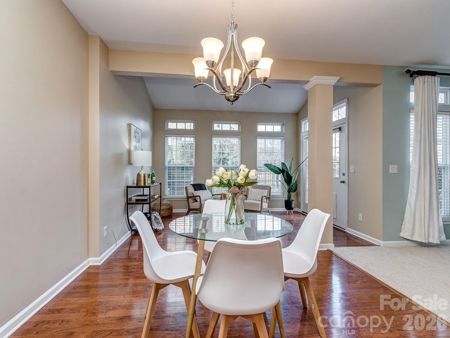 Well cared for 3-bedroom, 2.5-bath end-unit townhome with just under 2,000 square feet of thoughtfully updated living space in the highly desirable Park South Station community.

This home is truly move-in ready, with major upgrades already completed for peace of mind and modern comfort. Recent improvements include a new HVAC system, new hot water heater, remodeled primary bathroom, fresh interior paint, and new carpeting throughout. The functional floor plan offers comfortable everyday living, with beautiful natural light from a lovely sunroom and three spacious bedrooms upstairs. The primary bedroom is complete with dual walk in closets. Step outside to enjoy a fenced backyard, perfect for pets, outdoor dining, or relaxing in your own private space.

Park South Station is a gated South Charlotte community known for its exceptional amenities and active lifestyle. Residents enjoy a junior Olympic swimming pool, clubhouse, fitness center, dog park, playground, and direct access to the Little Sugar Creek Greenway. An engaged social committee and regular food truck rotation create a true sense of community and connection. HOA maintains the exterior of the home.

Conveniently located near shopping, dining, and major roadways, this home offers the perfect blend of low-maintenance living, modern updates, and resort-style amenities, all in one of South Charlotte’s most sought-after neighborhoods.