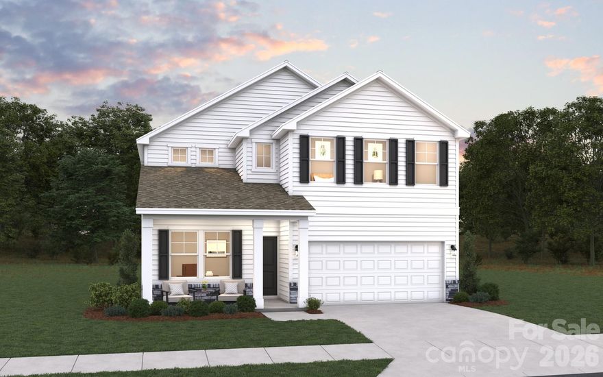 The Westport combines modern design with everyday comfort in a spacious, open-concept layout. Just beyond the front door you will find a main floor guest suite. The dining and living areas flow seamlessly into the kitchen, which features abundant cabinetry, a walk-in pantry, and an oversized island ideal for entertaining family and friends. Just outside the breakfast area is a door leading you to your patio where you can relax and entertain.
Upstairs, you will find three spacious secondary bedrooms, a full bath with a double vanity, while the private primary suite offers a true retreat with two walk-in closets and a spa-inspired en suite showcasing quartz countertops and a beautifully tiled shower.  Located near shopping, restaurants, retail and more!