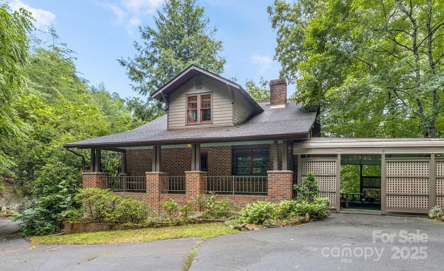 Bold, Whitewater Trout Creek Setting. Amazing Swimming Hole, Waterfall and Trout Fishing! Historic Craftsman Style Home on 2.5 acres within town limits of Hot Springs joins National Forest. 3 bedrooms, 2 baths, 2 additional rooms can be used as office den, or studio. Tucked away location in walking distance to town restaurants, shops, wood fired pizza, brewery with taqueria, natural hot springs, Appalachian Trail and French Broad River. Original woodwork, doors & wood floors. Gas fireplace in living area and old coal fireplaces.  Primary Bedroom and Bath on main level. Two bedrooms, bonus room & Bath upstairs.  Large covered back porch surrounded by the sound of falling water! House is safely positioned out of flood zone above the creek. Easy trail leads down thru woodland along creek to the falls cascading into an amazing pool. Escape & relax in this peaceful retreat yet connect to the world with fast fiber internet. Video of the Creek: https://youtu.be/eFM6KJTRHCE