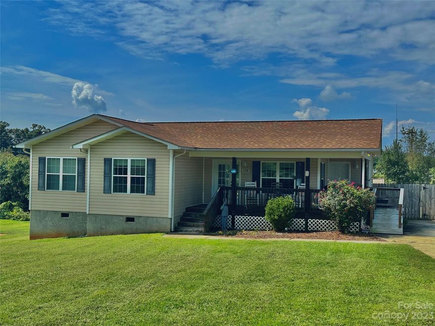 This 3 bed, 2 bath home offers an open concept living area and large private backyard with a pool! Sitting on a little over half an acre, this property is located in a small neighborhood right off HWY 115 and has no HOA. The covered front porch wraps around the corner of the house and features a wide ramp for easy access to the side entrance. The primary bedroom has a large walk-in closet, and the ensuite bathroom has an upgraded tile shower. The laundry area offers plenty of storage space and includes a large utility sink. There is a large back deck right off the living room that leads out to to beautiful backyard. The backyard features a fire pit, storage building, and above ground pool.