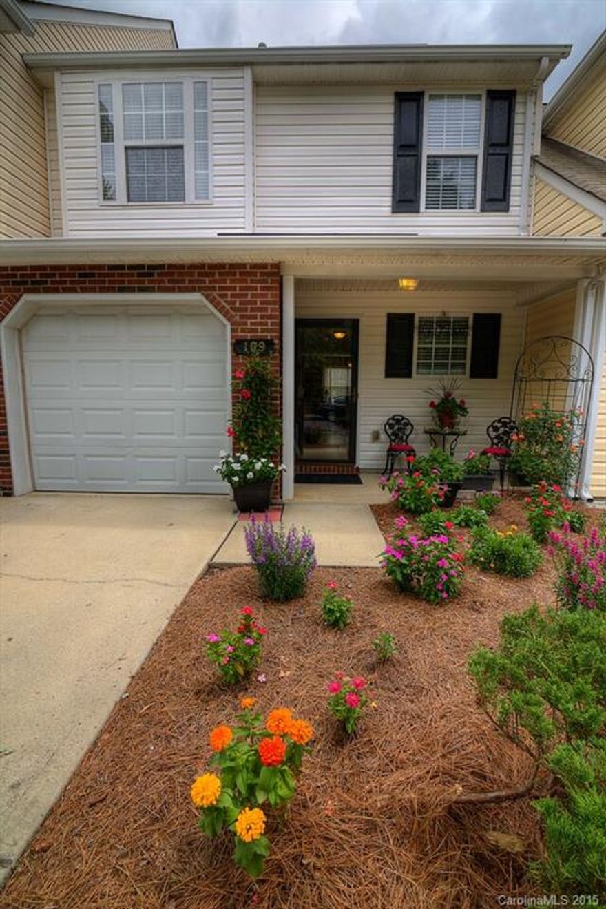 Wonderful two bedroom town-home close to Matthews but with Union County taxes! Beautiful small lake behind unit with concrete walking path. One car attached garage - two master suits upstairs with vaulted ceilings, large walk in closets - bright unit, updated nicely, with large kitchen, big pantry cabinet, bar area plus breakfast room, storm doors, patio with beautiful views! Additional parking on street in front for guest. Excellent location!