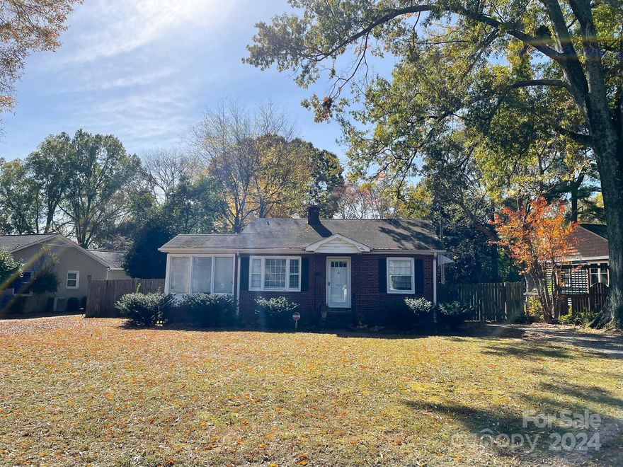 Location Location Location - Very desirable Sedgefield neighborhood!   Perfect .25 acre lot to build your dream home.  Conveniently located close to SouthEnd, Uptown, Dilworth, Myers Park, Park Road, SouthPark, Airport, Light Rail & more!  Lovely lot on wonderful quiet street in the heart (main/front section) of Sedgefield off Poindexter Dr between Cambridge Rd & Sunset Dr.  Two Bedroom 1 Bath 955 sq.ft. Bungalow - - value is in the land.  Home to be sold "As Is" with no repairs to be made by Sellers.  Buyers/Buyer Agents to verify school assignments.