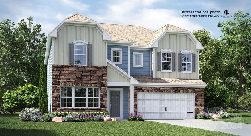 This new two-story home features an airy layout among a first-floor kitchen with a large center island, breakfast nook and family room that’s fit for modern times. The spacious guest suite enjoys privacy on the main floor with a convenient full-sized bathroom. On the second floor is a large loft to provide additional shared living space surrounded by three restful bedrooms and an owner's suite. A two-car garage completes the home.

Prices, dimensions and features may vary and are subject to change. Photos are for illustrative purposes only.