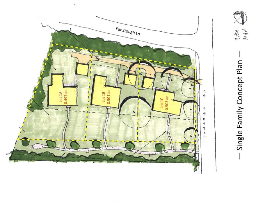Property is recorded and approved for 3 .5 acre lots within walking distance (1 mile) of historic Davidson.  Perfect location for builder looking to build 3 premium homes close to downtown!!  Property is also ideal to build three sets of duets for a total of 6 residential units.  No HOA. Buildable lots this close to town are extremely rare, and all three are right at 1/2 acre. Walk tree-lined streets to downtown Davidson and Davidson College-- enjoy eclectic dining, shopping, and entertainment year-round. Don't miss the opportunity of a lifetime!!! Total property includes .34 acre of green space.  Transco Pipeline is located on property.  Please see MLS 4160164 for residential listing.