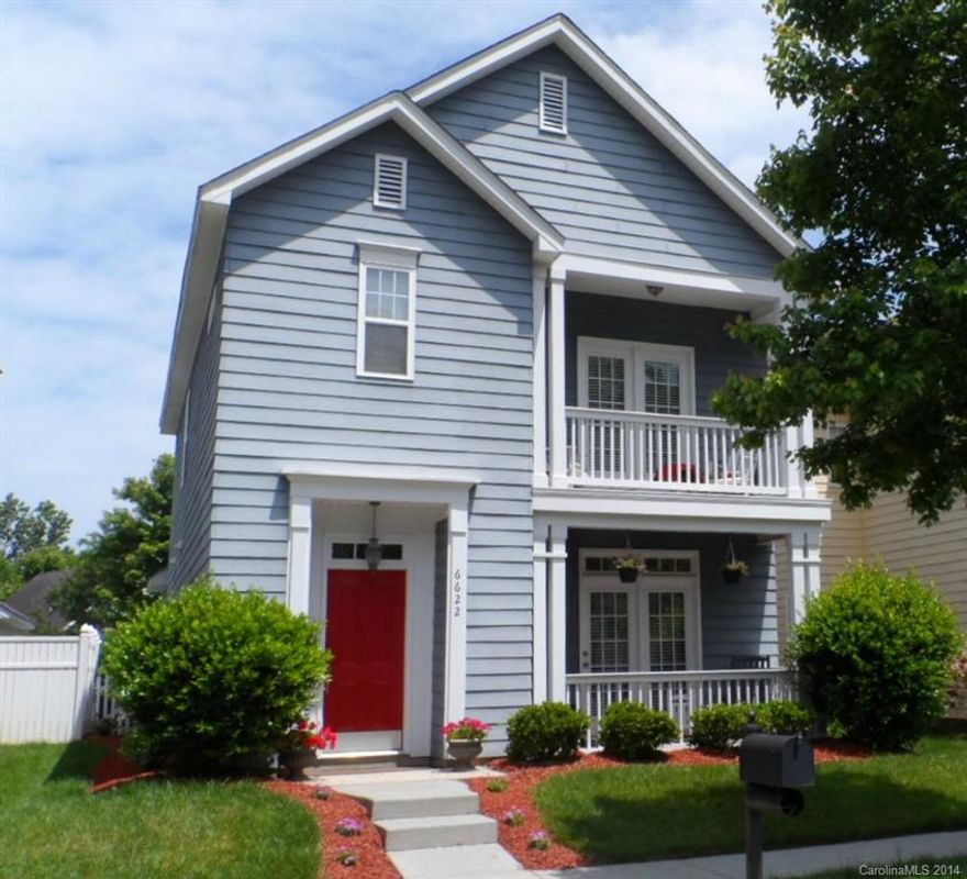 One of largest floor plans in Gilead Village.  Kitchen open to Great Room and Breakfast area.  Great patio just off dining room to enjoy your morning coffee.  Balcony off MB is a great place to unwind in the evening with a grat book and a glass of wine.  Fenced backyard perfect for BBQs.  New laminate counters, tile backsplash and upstairs carpet.  Great location near I-77 exit 23 - or take the backway to uptown (Beattie's Ford). Plenty of shopping close by.