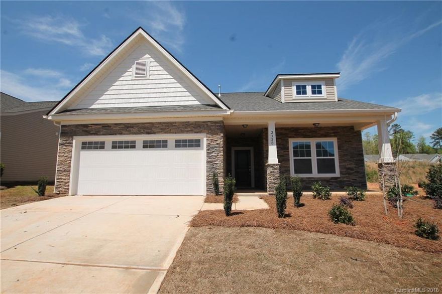 NEW ranch in Tega Cay community. The Montcrest plan includes a formal dining area, butler's pantry, breakfast nook, master sitting & a second floor guest suite. Enjoy an additional 232SF of outdoor living on the screened lanai!  The 3bd/3bth plan is complimented with a classic finish that includes desirable upgrades. Seller is offering closing cost incentive with use of preferred lender!