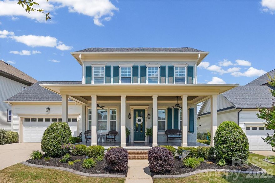 Welcome to 329 Sensibility Circle, a beautifully appointed luxury home in Fort Mill’s highly sought-after Masons Bend community. Built by the renowned Cunnane Group, this meticulously maintained 5-bedroom, 3.5-bath residence offers more than 3,200 square feet of thoughtfully designed living space, blending timeless Southern charm with modern family living. Elegant brick veneer accents, rich hardwood floors, crown molding, plantation shutters, and abundant natural light create a warm yet sophisticated atmosphere throughout.
Designed with both entertaining and everyday comfort in mind, the open-concept layout features a spacious great room with a gas fireplace, private office, formal dining area, and a chef-inspired kitchen complete with quartz countertops, stainless steel appliances, a large center island, and a sunny breakfast nook overlooking the backyard.The main-level owner’s suite offers a private retreat with a spa-like bath, while upstairs features four generously sized bedrooms, two full baths, brand-new carpet, and exceptional walk-in attic storage.
Step outside to an immaculately landscaped, fully fenced backyard designed for relaxation and family enjoyment. The covered extended patio creates the perfect setting for outdoor dining, entertaining, or quiet evenings surrounded by lush greenery and privacy. Residents of Masons Bend enjoy resort-style amenities including a clubhouse, fitness center, pool, playground, and scenic walking trails—all just minutes from top-rated Fort Mill schools, shopping, dining, and major commuter routes. 329 Sensibility Circle offers the perfect combination of luxury, comfort, and community in one of Fort Mill’s premier neighborhoods.
