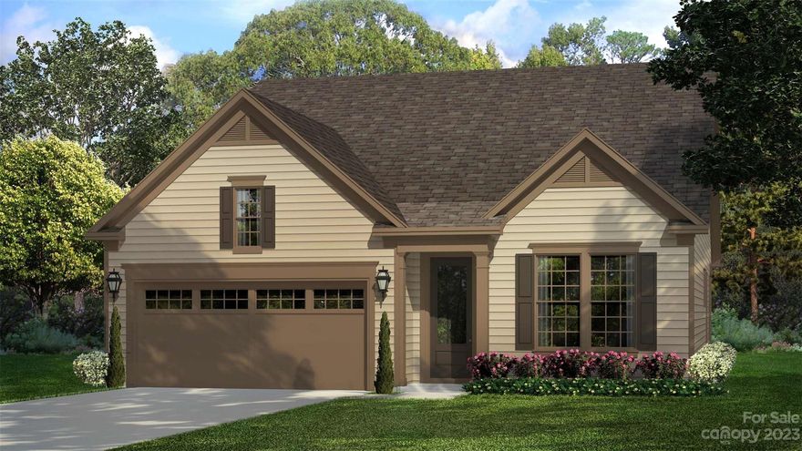 *COMP SALE - CLOSED* Spacious 2 Bedroom, single-story home in Cresswind Charlotte's Resort-Style 55+ Community. All main living areas feature Luxury Vinyl Plank flooring. The Great Room with 11ft tray ceiling and gas fireplace flows to a light and bright Sunroom and extended lanai providing lots of options to entertain and enjoy the beautiful Carolina weather year-round. The spacious Kitchen features Quartz countertops, beautiful Cabinetry with base cabinet roll out shelving, designer hardware, GE Stainless Steel Appliances, 30" Electric Range and Side-by-Side Refrigerator. The Master Suite w/ Tray Ceiling, Carpeted Floor, his & her vanities, walk-in closets and a large frameless glass shower.  Spacious laundry room with a convenient utility sink and granite counter. Full bedroom & bathroom towards the front of the home is ideal for privacy for your visitors during their stay.  Attached 2-Car Garage