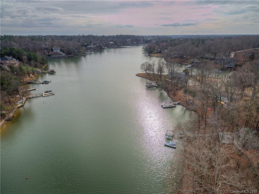 Lake living at its best on this 1 acre private retreat! Widest section of property is lake front, for max enjoyment of breathtaking/panoramic views!  Set on the Torrence Creek deep water channel, ideal for boating and water sports!! 3 bdr home features open layout, master on main, & screen porch. Separate cabin with rec room, boardwalk & patio, all set up for a fire pit and entertaining!  Quiet & setback, yet close to Fort Mill amenities! Desirable Fort Mill schools! Your lakeside oasis awaits!