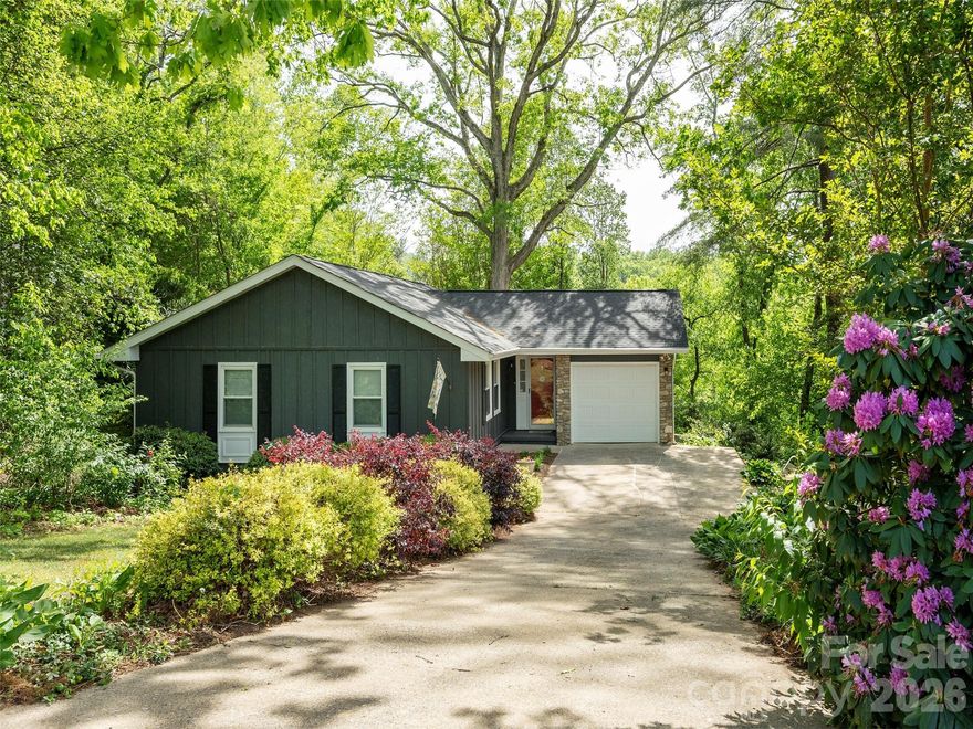 Welcome to this charming, move-in-ready ranch home in the desirable Glen Meadows neighborhood! This one-level residence offers a bright and airy open floor plan highlighted by a spacious great room with soaring cathedral ceilings and a stunning rock fireplace with cozy gas logs (Note: not a wood-burning fireplace). The updated kitchen is well-equipped with a gas stove, dishwasher, refrigerator and microwave, and a convenient large island with a breakfast bar perfect for casual dining.The primary suite provides a private retreat with an updated walk-in shower, while two additional guest bedrooms and a second full bath offer comfortable space for family and guests. The home includes a dedicated laundry area in the garage, and the washer and dryer convey with the property! Step outside to find extensive outdoor decking—the perfect spot for entertaining or relaxing in your private oasis. The deck has gas hook-up for a grill and grill conveys along with a prep shelf. The property boasts lush landscaping with vibrant rhododendrons and hostas, complemented by a fenced backyard with natural vegetation for added privacy. Conveniently located near premier shopping, dining, and regional air travel, this home blends comfort, style, and easy one-level living!