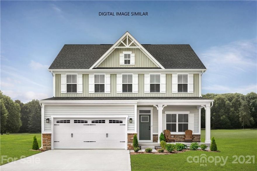 Intimate but still spacious 2 story home located in Union county in a great central location to Indian Trail, Waxhaw, Matthews & South Charlotte. This generous single family home features a stylish interior and the community features wooded homesites with included lawn maintenance.  The Columbia gives you just the right amount of space you need.  Large open kitchen to the light filled dining area and great room.  Need a home office? No problem, you can find one on the first floor!  Upstairs are 4 bedrooms or 3 bedrooms and a loft.  The grand owner’s suite will have you relaxed in no time.  A light filled walk in closet that is almost the size of a bedroom and an en-suite bath complete this space.  Need to add a sitting area? No worries, there is plenty of space to spread out.  Moore Farm will feature miles of natural walking trails and a Farm House style clubhouse and pool.  HOME IS TO BE BUILT. DELIVERY DATE IS SUBJECT TO CHANGE.