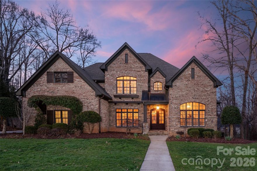 Beautiful Highgrove community in south Charlotte NC - this incredible custom basement home with outdoor pool offers the ultimate in location and living space. Highgrove features sidewalks and a community park space where you may enjoy relaxing and playing. So much shopping within a few minutes along with restaurants and other daily living resources. Schools are across the street making this a super convenient community, if you choose those options. Living in this amazing home offers two floors with a large primary suite on the main level, with multiple ensuite beds/baths on the upper second level. You will find additional bed/bath space also in the finished basement level. So many options for how you want to live in the home. Beautifully finished with custom moldings and cabinetry throughout the home. Main living space features an open concept with views of the upper huge screened porch overlooking the fenced rear yard and in-ground pool and hot tub. Meal time is a joy with this amazing chef's kitchen with Thermidor and Sub Zero appliances and a gas/griddle cooktop. And in warmer months, the outdoor grill or Egg offer additional cooking choices. Parties and casual gatherings are so convenient with the kitchen and large great room spaces in the finished basement. Tons of windows bring in natural light into the main basement space with view of the outdoor covered terrace with a view of the pool. Enjoy evenings with the gas outdoor fireplace. In the spring/summer/fall, the trees create a hidden oasis in the rear yard that is enchanting. The yard feels even larger with community open space along the rear side yard. interior finishes include real wood flooring, tiled baths and beautiful lighting. Two instant hot water heaters support relaxing showers. Workouts are so easy with your own gym in the basement. Tons of storage and workshop space too! So much to love about this property and community!! Owners are sad to be relocating from this amazing home, so come take a look for yourself and fall in love with this property too.