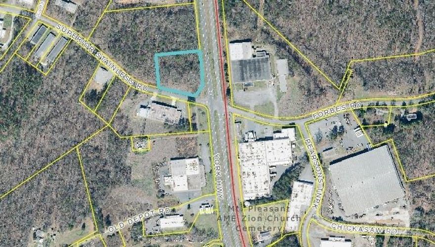 2.422 Acre Parcel / Tax Id # 312479
Corner of Hwy 321 and Superior Stainless Rd 
Zoned I-2 Heavy Industrial / Gaston County NC
Lot Dimensions - See attached Survey
In Fast Growing Area of Gaston County. 
Signalized Light on Hard Corner onto Hwy 321.