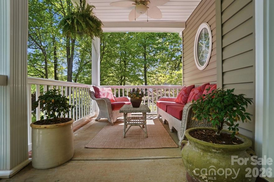 Tucked in a private, no-HOA neighborhood just 1.5 miles from charming downtown Waxhaw, this turnkey, freshly painted one owner, 4-bedroom, 2.5-bath home on a full acre delivers the rare combination of space, style, and location — with no compromises.

A full-length rocking chair front porch welcomes you with classic Southern warmth. Step inside to a beautifully flowing floor plan where the kitchen, dining room, family room, and sunroom connect seamlessly — ideal for entertaining or simply enjoying everyday life. Natural light fills every room, showcasing thoughtful custom finishes and high ceilings throughout.

The chef's kitchen impresses with a prep sink island, custom pantry, and a pass-through window that keeps the spaces open and connected. At the heart of the home, the sunroom steals the show — a sun-drenched retreat perfect for morning coffee, afternoon reading, or sunset cocktails year-round.

Upstairs, three generously sized secondary bedrooms feature large closets and share a dual-vanity hall bath with a private shower/toilet room. The laundry room offers exceptional storage and space. A charming stairwell nook and updated lighting add personality throughout.

The primary suite is a true sanctuary — easily accommodating a king bed and full furniture suite. The spa-inspired en suite features a freestanding soaking tub, expansive walk-in shower, dual vanity, and separate water closet.

Outside, a deep, lush backyard backs to wooded privacy and includes a serene reflecting pond — perfect for gatherings, gardening, or quiet evenings in nature. The side-load two-car finished garage with built-in storage rounds out this exceptional property.

With a brand-new roof (2025) and move-in ready condition, this isn't just a home — it's the lifestyle upgrade you've been waiting for.