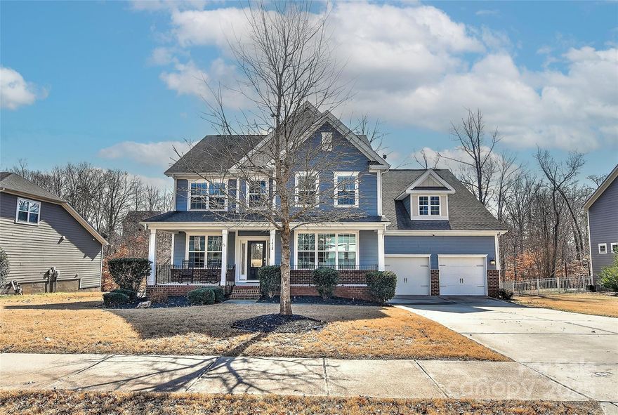 Awesome Lawson opportunity for a cul-de-sac home on a large flat lot backing up to the creek and walking trails!  Enjoy your screened porch looking out on a cleared back yard with trees in the back along the trail and creek. The home greets you with a rocking chair front porch. Grand entry hall with glass doors into designated office. NEW flooring throughout the entire main floor! Open floor plan with kitchen large enough for gatherings. Tons of cabinet space, huge island, gas cooktop, bar area and walk in pantry. Primary bedroom on main floor. Huge primary bathroom includes a soaking tub and spacious primary closet. Upstairs jack-n-jill bathroom separate sinks connect 2 bedrooms. Bonus/bedroom and additional bedroom and full bath. Outdoor pool located around the corner includes fitness facility. Additional amenities at Mill House include tennis courts, playground, clubhouse, kiddie pool and pools with slides. Very active neighborhood, summer swim league team, something for everyone!
