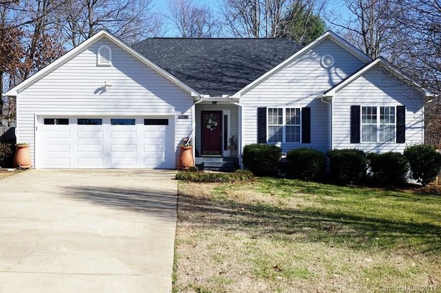 Brand new roof 2017. A/C replaced 2016. Open floor plan with vaulted ceiling in great room accented by hardwood floors & gas fireplace. Spacious eat-in kitchen with walk-in pantry. Master features walk-in closet, dual vanity sinks. Deck off kitchen to relax & enjoy fenced-in, large, level backyard with outdoor shed to remain. .75 Acre lot. Tankless water heater.