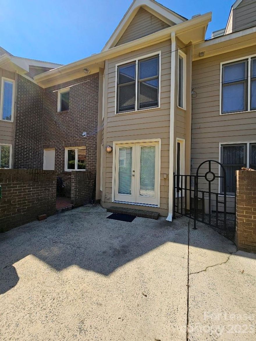 Welcome home!!! Charming Roswell Condo off Selwyn and Park. Close to Park Rd Shopping Center and all South Park area has to offer. 2 beds, 1.5 bath lower-level condo. Cozy livingroom,dining room and kitchen with butcher block countertop and stainless-steel appliances. 2 bedrooms, Full Hall bath with beautiful walk-in glass shower. Laundry on upper level. French doors lead to your brick walled courtyard where you can enjoy morning coffee or an evening cocktail. Upstairs you will find there's the owners' suite and a secondary bedroom. Main bathroom has recently been remolded to include a large glass walk in shower. Rare opportunity in a fantastic location of South Charlotte. Pet conditional with owner approval. No smoking. Renters Ins Required. " Fireplace not to be used"