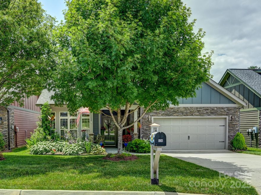 Welcome Home!  This is how you may feel when walking up to the front entrance, embraced by beautiful plants and then there is a coziness indoors which is inviting.  This is a one owner home chosen because of the design, yet of equal value was the spacious patio in the back offering the privacy important for this family.  536 Summerfield is one of the few properties in the Orchards of Flat Rock which offers enviable back yard seclusion.  Come take a look at this easy living home, 3 bedrooms/2 baths, with a list of social activities available in the community, easy walking everywhere and easy access to everything you need.
