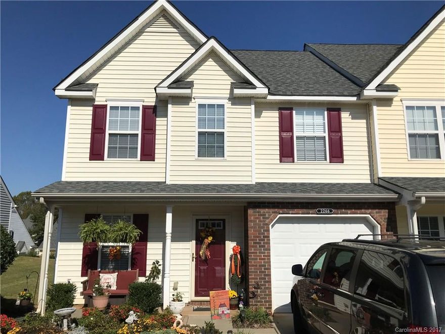 LOVELY 3BR/2.5BA END UNIT Townhouse in Hanover. OPEN Floor Plan Main Level. SS Appliances in Kitchen. Refrigerator Stays! Large Living Room W/ Two-Story Vaulted Ceiling, Gas Log Fireplace, and Wood Floors. Vaulted Ceilings in Every Bedroom! Spacious Loft Area Upstairs Overlooking Living Room. Large Walk-In Closets. Upgraded Blinds Throughout! Upgraded Back Patio and Vinyl Fencing! One-Car Garage with Built-In Shelving and Storage. Great Community w/ Pool, Playground, and LOW HOA!