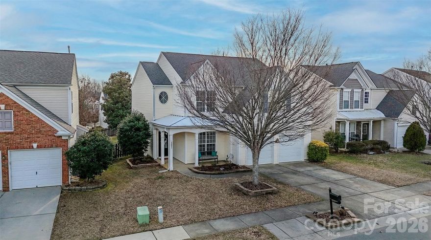 Welcome to your move-in ready dream home in fabulous Arbor Hills! Discover this charming, beautifully updated and maintained 5-bedroom house in a great north Charlotte location. This home offers a lot of style, cozy comfort, and plenty of space for friends and family. Once inside you will enjoy a bright and open floor plan perfect for entertaining guests or relaxing with family. Enjoy the lovely kitchen featuring an island and ample cabinet space with a good pantry. The first floor includes an extra flex room that can be used as an office, moody lounge, or playroom. Your Primary Suite on the second floor is a private oasis with an en-suite bathroom, complete with a relaxing soaking tub and separate shower. The second floor of the home has a total of 5 bedrooms, including the large bonus room that can double as a 5th bedroom. You will love the large backyard with a fabulous (and rare) built-in kitchen area, patio and pergola with party lights ideal for outdoor entertaining and recreation. Upgrades and updates abound -- from the roof (2020) to HVAC (2018) to water heater (2025) and other cosmetic upgrades. You'll enjoy the Arbor Hills amenities, including a pool, clubhouse, tennis courts and playground, as well as walkable dining, shopping (Trader Joe's among others) at The Arbor shopping center, and office buildings. Minutes to UNCC, Research Park, light rail, Uptown, I-485/77/85 this house is a rare gem.