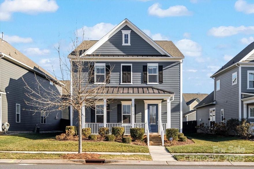 Welcome to McCullough! Gorgeous 4 bedroom home in a resort style community, with front porch sunset views! The sellers have made several updates during their year of ownership. Please see attached updates sheet. As you enter, there is an oversized private office with glass french doors, with a huge walk-in closet allowing the possibility to install a full bathroom to create a guest suite. The kitchen features white and gray cabinets, quartz countertops, a gas cooktop and a newly customized butler's pantry. Main floor also includes breakfast nook, dining area and large living room with custom millwork. Upstairs you will find new wood floors throughout and a true primary suite with sitting area and balcony. The bathroom features an oversized shower and double sinks. The dual walk-in closets have been professionally customized by the current sellers. There are 2 more bedrooms, each with ensuite bathroom, and new ceiling fans. Laundry room upstairs. The fully fenced backyard includes covered patio in addition to large entertaining patio. Detached two car garage with alleyway access. Home faces a large neighborhood green space.